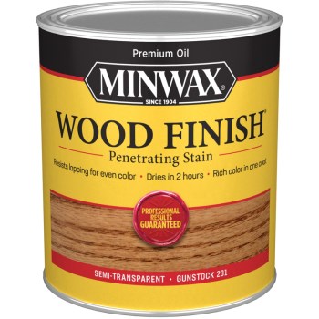 Minwax 70045 Semi-Transparent Wood Stain, Gunstock ~ Quart