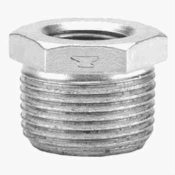 Hex Bushing, Galvanized Steel - 2" x 1"