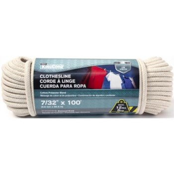 Mibro Diamond Braided Cotton Clothesline - 7/32" x 100 Ft