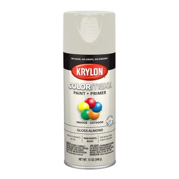 Krylon COLORmaxx Spray Paint, Gloss Almond - 12 oz