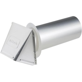 Deluxe Dryer Venthood - 4", Silver