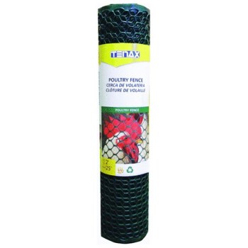 Tenax Poultry Fence Netting, Green ~  3/4" x 3/4" mesh @ 2 Ft W x 25 Ft L 