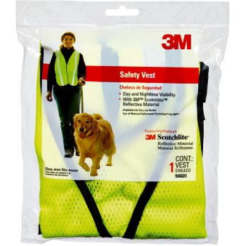Safety Vest, Day & Night Fluorescent Yellow 