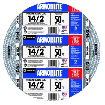 Armorlite Type MC Metal Clad Cable - 50 Ft