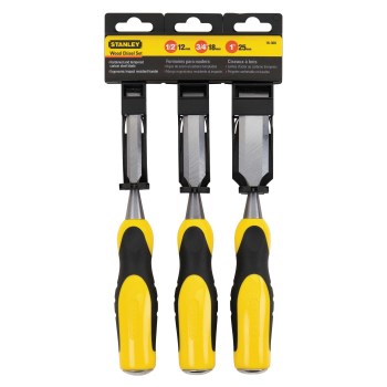 Stanley 3-Piece Bi-Material Wood Chisel Set