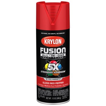 Krylon Fusion Spray Paint, Gloss Red Pepper - 12 oz