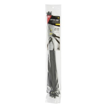 Gardner Bender Self-Cutting Cable Tie, UV Black - 14", 20pk