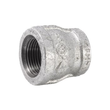 Anvil/Mueller Malleable Reducing Coupling, Galvanized - 2" x 1"