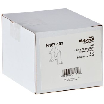 Sliding Door Bypass Bracket Hardware ~ Satin Nickel 