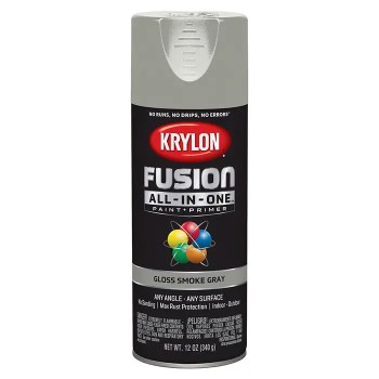 Krylon Fusion Spray Paint, Gloss Smoke Gray - 12 oz