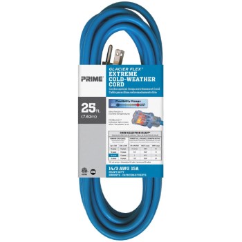 Prime Glacier Flex Cold Weather Cord - 14/3 x 25 Ft