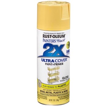 Painter's Touch 2X Spray Paint  Gloss Warm Yellow   12 oz