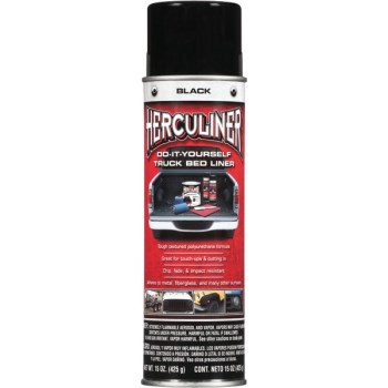 Herculiner Bed Liner Spray, Black - 15 oz
