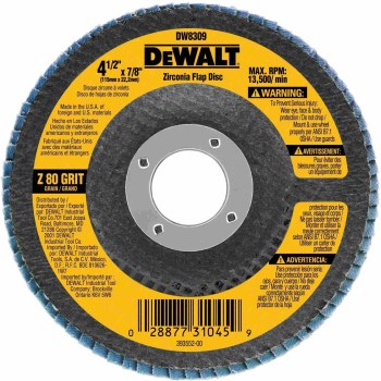 DeWalt Type 29 Flap Disc - 80 Grit, 4-1/2" x 7/8"
