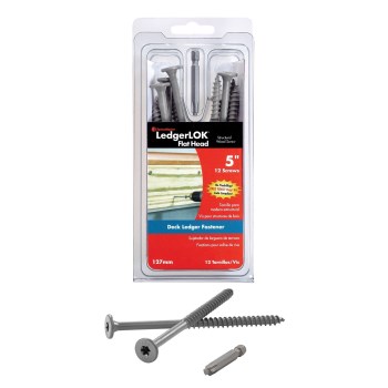 FastenMaster LedgerLok Flat Head Screw 12pk - 5"
