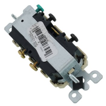 2-Switch, Single Pole - 15A, Ivory