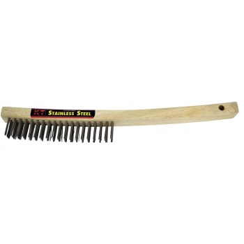 K-T Industries Stainless Steel Bent Handle Brush - 6" x 13-11/16"