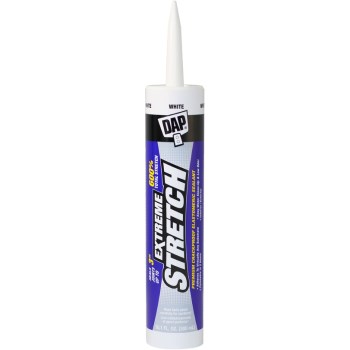 Extreme Stretch Elastomeric Crack-Proof Sealant, White ~ 10.1 oz Tubes