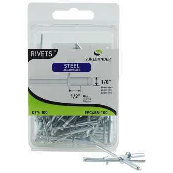 FPC Surebonder Steel Blind Rivet, 1/8" - Long, 100ct