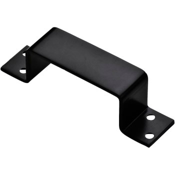 Barn Door Closed Bar Holder, Black ~  6.4" x 1.5"