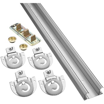 By-Pass Door Hardware, Galvanized - 60"