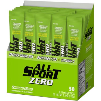 All Sport Zero Powder Sticks, Lemon Lime - 50pk