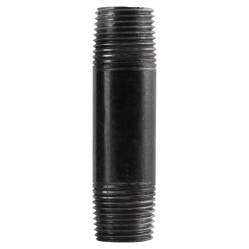Black Steel Pipe Nipple - 1/8" x 3/4"