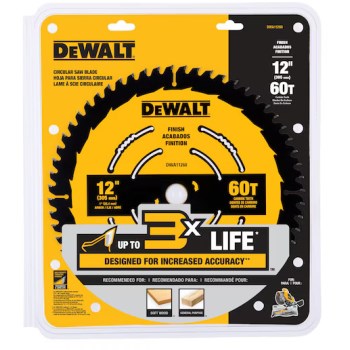 Fine Finish Saw Blade, Carbide - 12", 60T