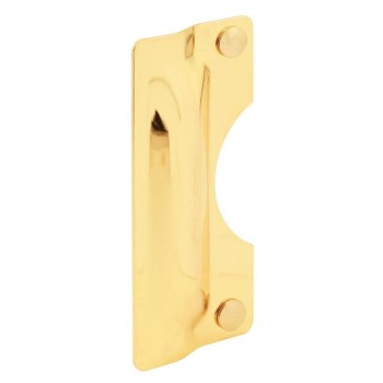 Backset Latch Guard, Outswing - 3" x 7", Brass Plated