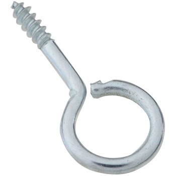 Large Eye Screw Eye,  Zinc Plated ~ #14 Size  1 1/16"