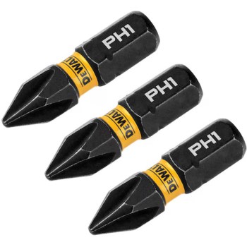 DeWalt FlexTorq Phillips #1 Insert Bit - 1", 3pk