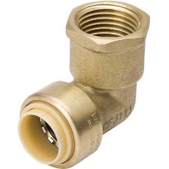 90 Deg Brass Elbow - 1/2" PF x 1/2" FPT