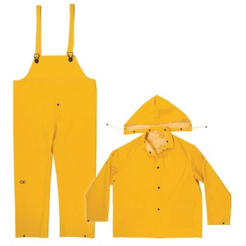 3-Piece PVC Rain Suit - Medium