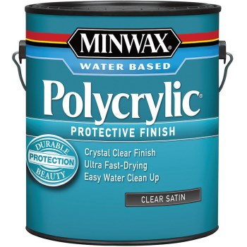 Minwax 13333 Polycrylic Protective Finish, Satin ~ 1 Gal