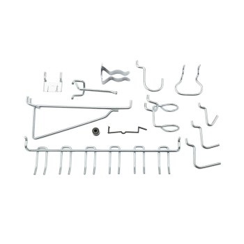 Peg Hook Assortment Kit, Zinc Plated