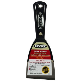 Hyde Black & Silver Stiff Chisel Scraper - 3"