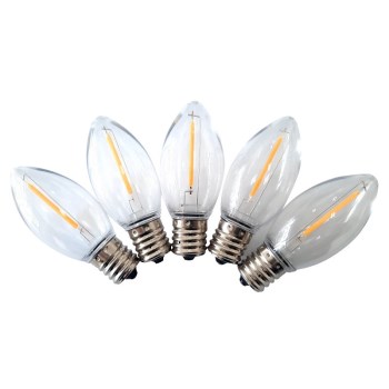Santa's Forest LED C9 Filament Light Set, Clear - 25ct
