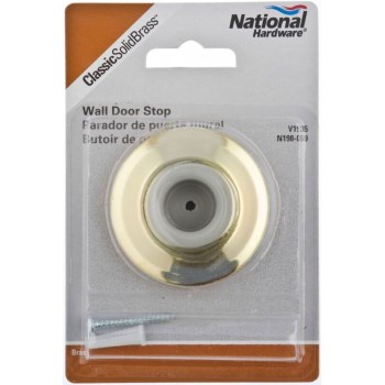 Solid Brass/Pb Wall Door Stop, Visual Pack  1935 