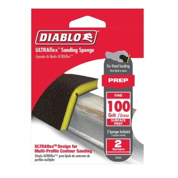 Diablo UltraFlex Sanding Sponge, Medium - 100G, 2pk