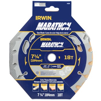 Irwin Marathon Circular Saw Blade - 7-1/4", 18T