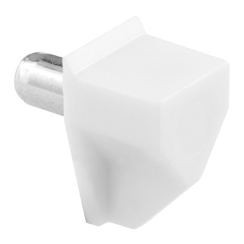 Shelf Support Pegs, White - 5mm, 8pk