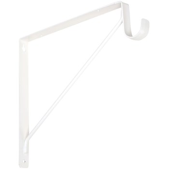 Shelf and Rod Bracket, White
