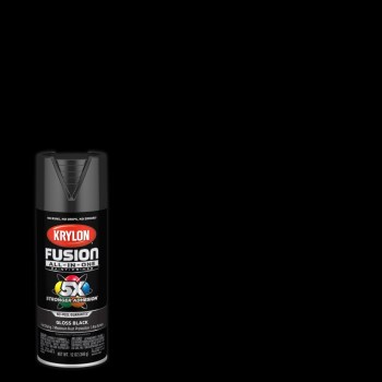 Krylon Fusion Spray Paint, Gloss Black - 12 oz