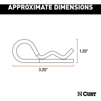 Curt Hitch Clips, 3pk - Fits 1/2" or 5/8" Pin