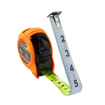 Keson Ultra Bright Dual Read Tape Measure   25 Ft