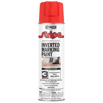 Inverted Marking Paint, Fluorescent Red - 15 oz