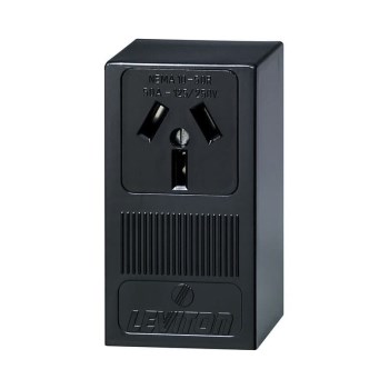 Range Outlet, Surface Mount - 50 Amp, Black