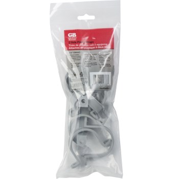 2-Hole Plastic Strap, Gray - 1-1/2"
