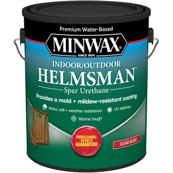 Minwax Water Based Helmsman Spar Urethane, Gloss - Gallon