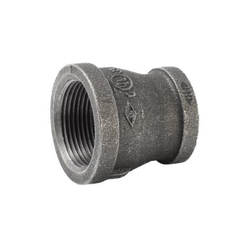Anvil/Mueller Malleable Reducing Coupling, Black - 1-1/4" x 1"